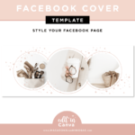 Facebook header design is customizable in Canva to style your small business. Stunning templates featuring stars and a circle photo frame collage.