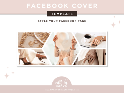 Facebook banner template image collage to style your small business. Easy to customize in Canva to add a professional touch of luxury.