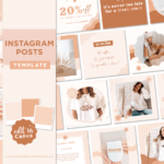 Neutral Boho Instagram Post Templates Canva, Bright Quotes for Instagram, Creative Instagram Templates, Colorful Canva Designs, Small Business Brand