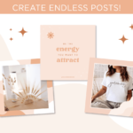 Neutral Boho Instagram Post Templates Canva, Bright Quotes for Instagram, Creative Instagram Templates, Colorful Canva Designs, Small Business Brand