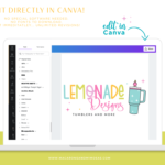 Art and artisans logo Template to edit in Canva. Designs to style your handmade shop, online store or Etsy Shop featuring tumbler clipart!