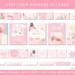 Perfect Shopify banners for the retro hippie chick to style her e-commerce shop! Featuring fun daisy flowers, grab our logo and branding kit too.
