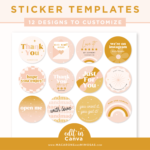 Digital Sunshine Stickers printable stickers to use for small business packaging, gift boxes, thank you labels, or to simply spreading happiness!