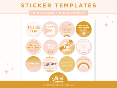 Digital Sunshine Stickers printable stickers to use for small business packaging, gift boxes, thank you labels, or to simply spreading happiness!