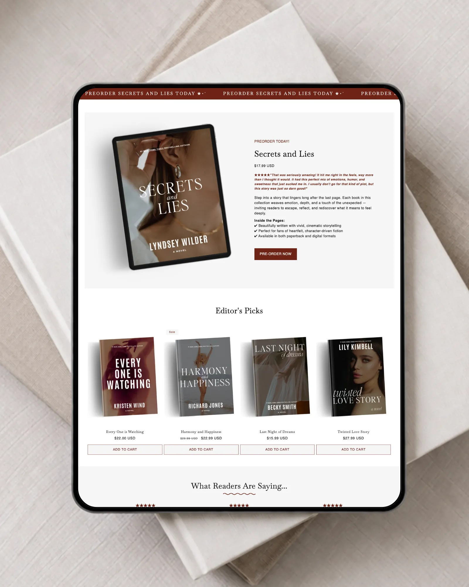Author Shopify Theme for writers, bookstores, and book enthusiasts - Hamptons