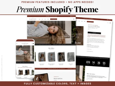 Author Shopify Theme for writers, bookstores, and book enthusiasts. Sleek and functional, it's perfect for showcasing works and captivating readers while driving sales.