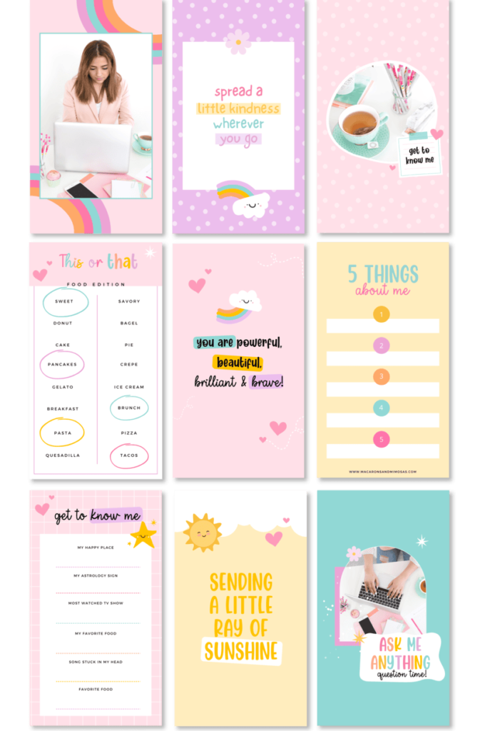 Free Bright Rainbow Canva Templates