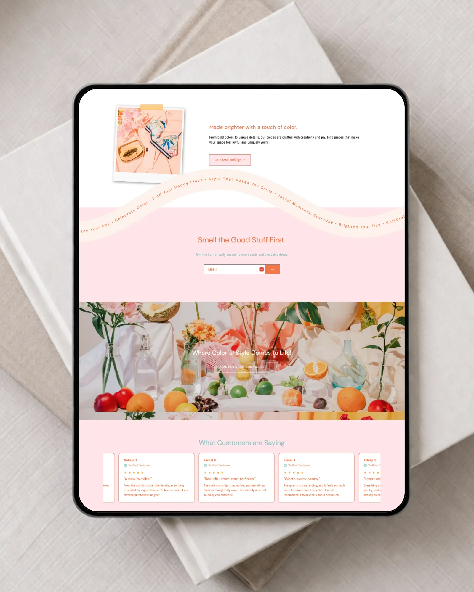 Responsive bright Shopify theme for handmade creatives and accessories