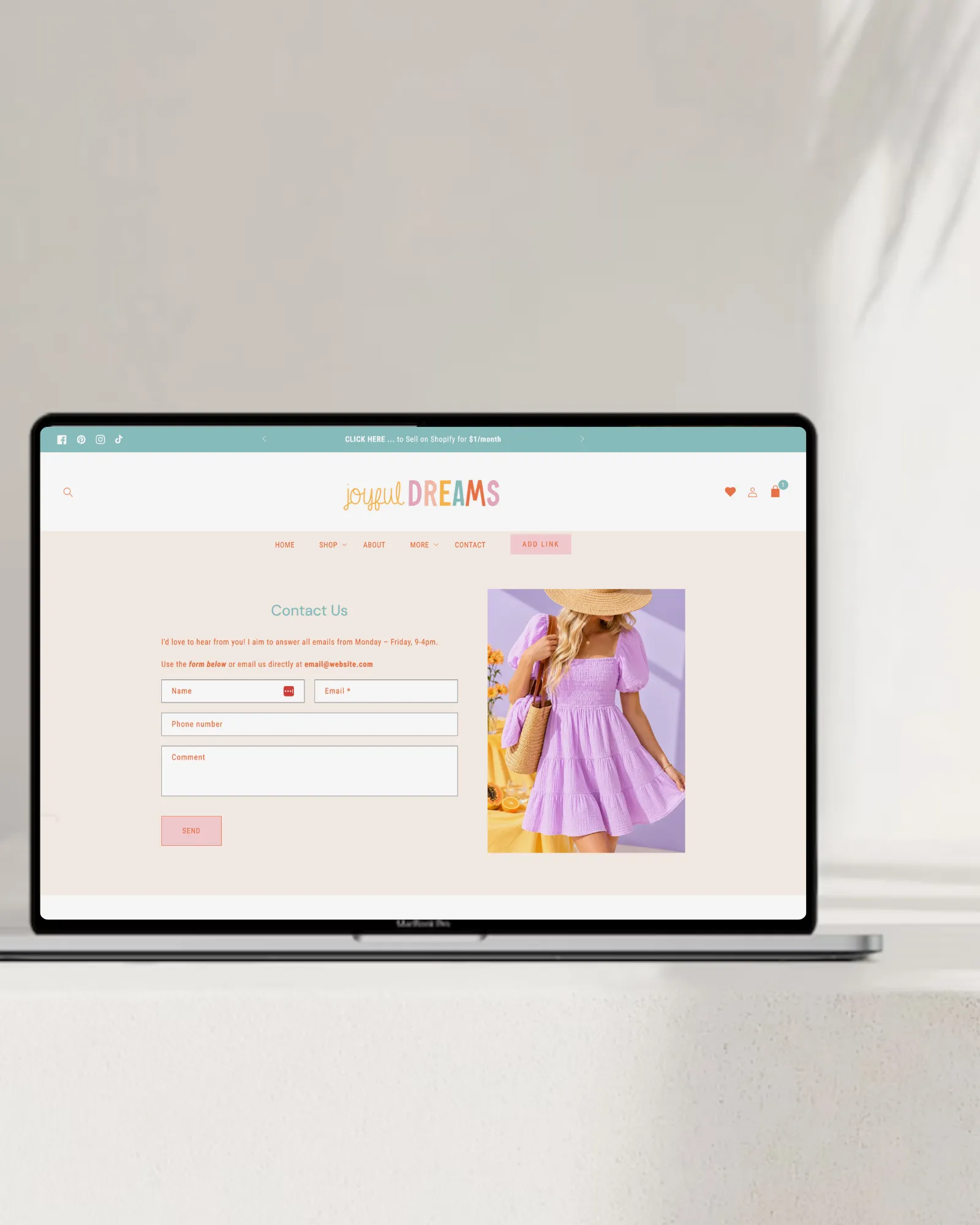 Colorful fun and customizable Shopify theme for creative brands, handmade shops, and boutiques. Mobile-ready and beginner-friendly.