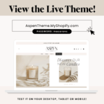 Soy wax candle product grid layout on Aspen theme