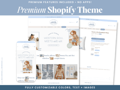 Homepage layout preview of the Western Boutique Shopify Theme