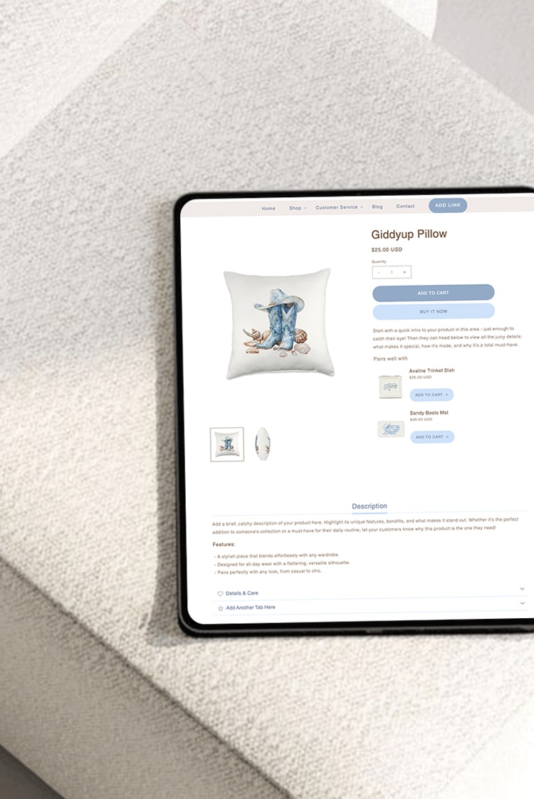 Coastal Cowgirl Shopify theme with western coastal style for boutiques and lifestyle shops