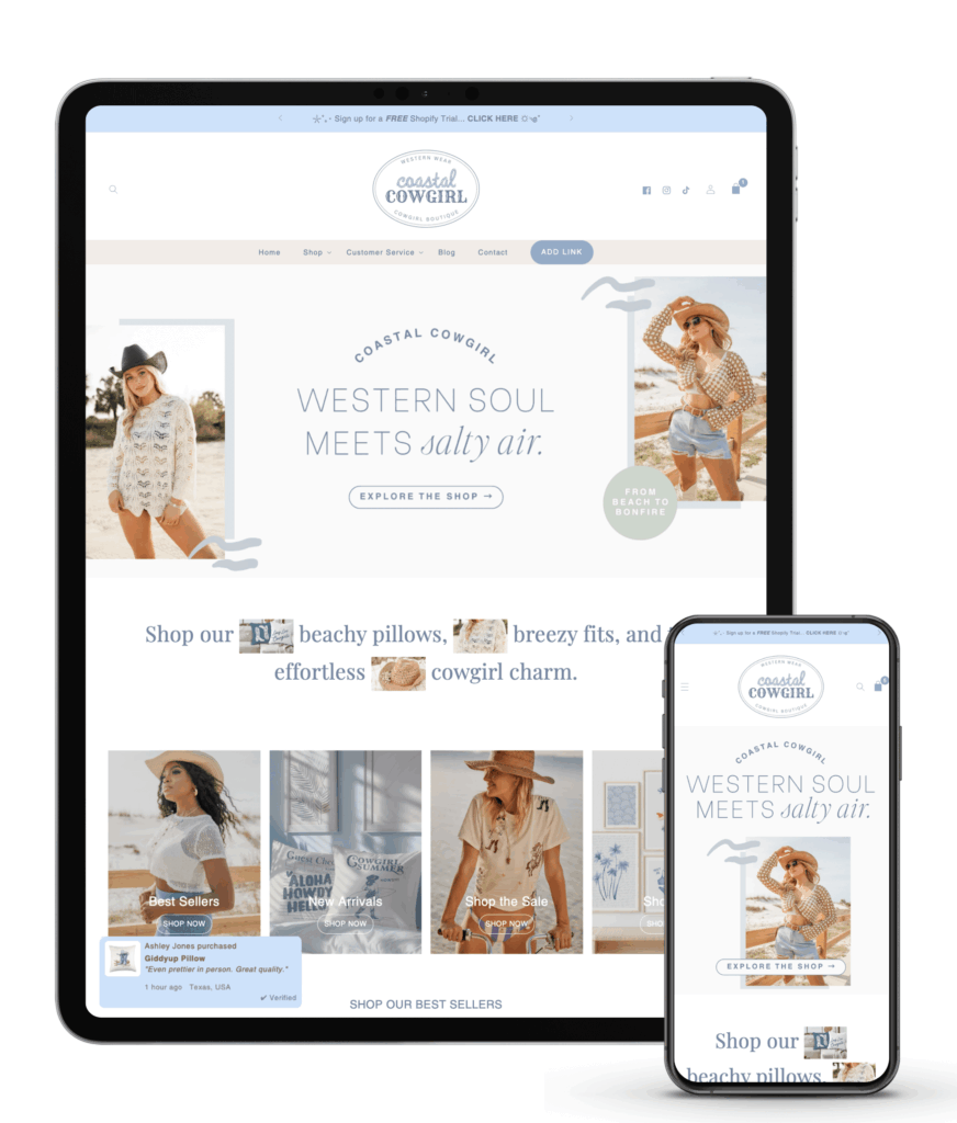 Advanced Shopify theme features built into our western cowgirl themes