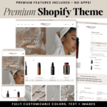 Luxury Shopify theme homepage layout for skincare brands