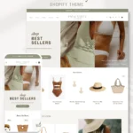 Quiet luxury Shopify theme for boutiques with editorial layout in our Palm Valley Design