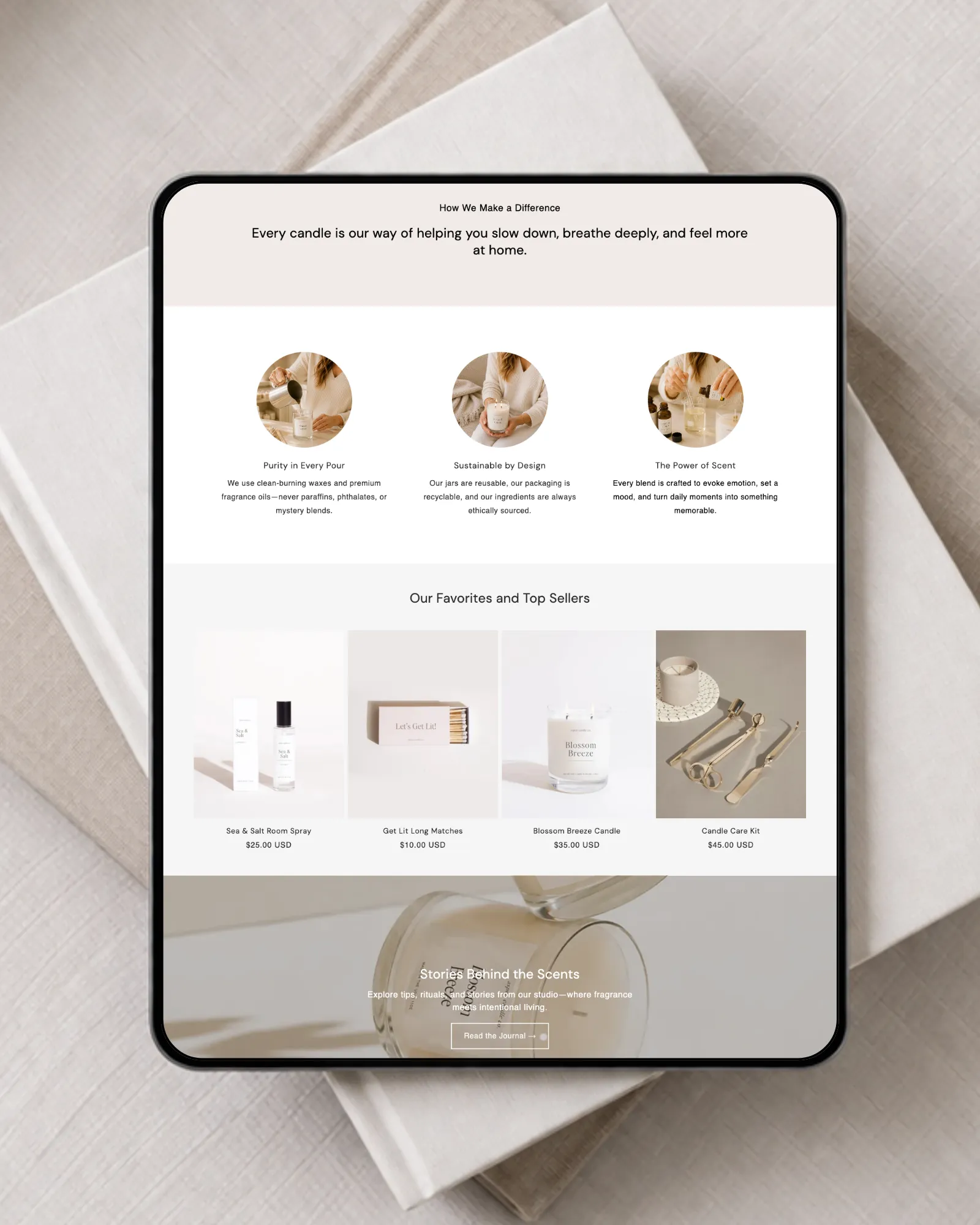 Luxury Shopify Theme for Candle Brand Contact Form no apps built in features