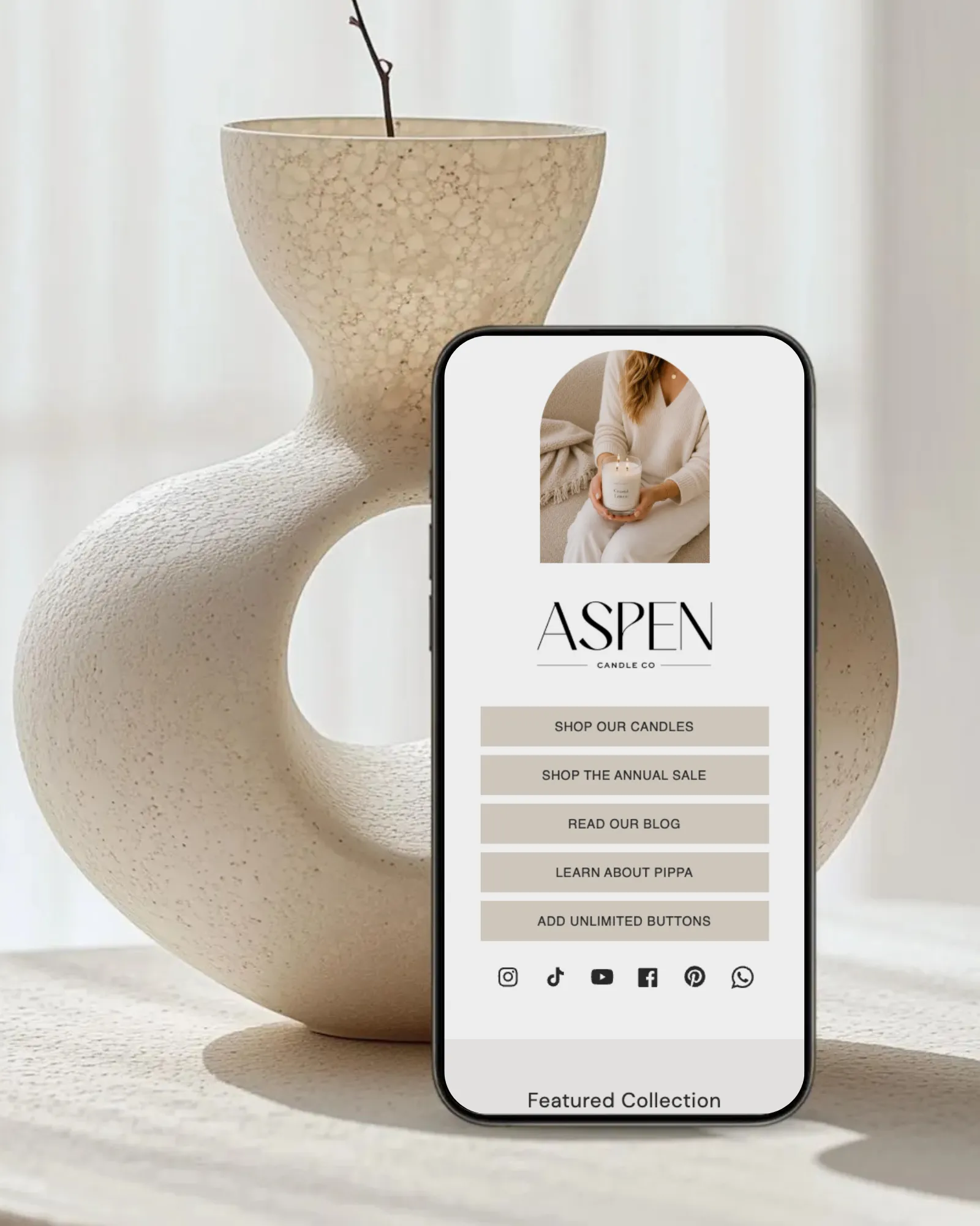 Free Built in Links Page for Shopify Theme Candle Brands