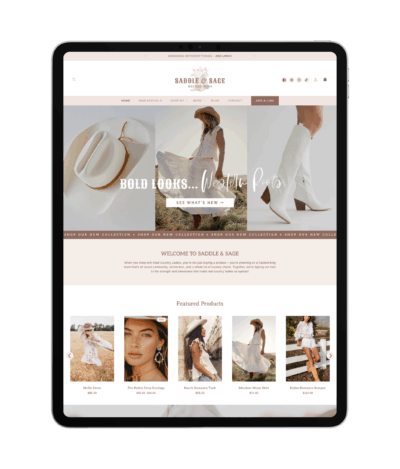Explore western-inspired Shopify themes made for cowgirl brands, rural boutiques, and handmade businesses ready to sell online.