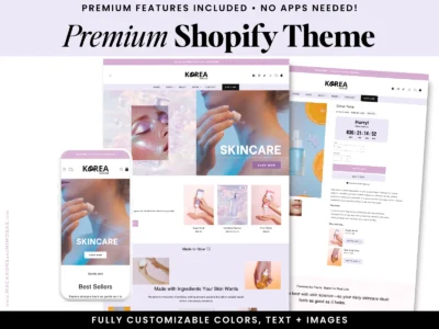 Bright Pastel Skincare Shopify Theme, Fun Colorful Ecommerce Theme