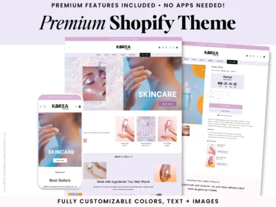 Bright Pastel Skincare Shopify Theme, Fun Colorful Ecommerce Theme