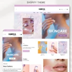 Korean Skincare and Beauty Shopify theme design with premium features