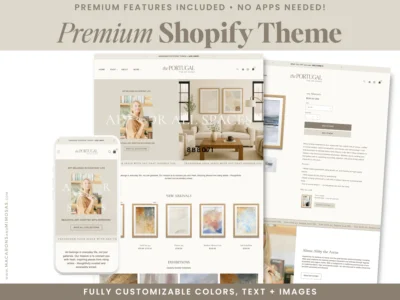 Artist Shopify theme homepage preview