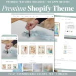 artist website Shopify theme for selling art prints online