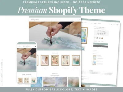 artist website Shopify theme for selling art prints online