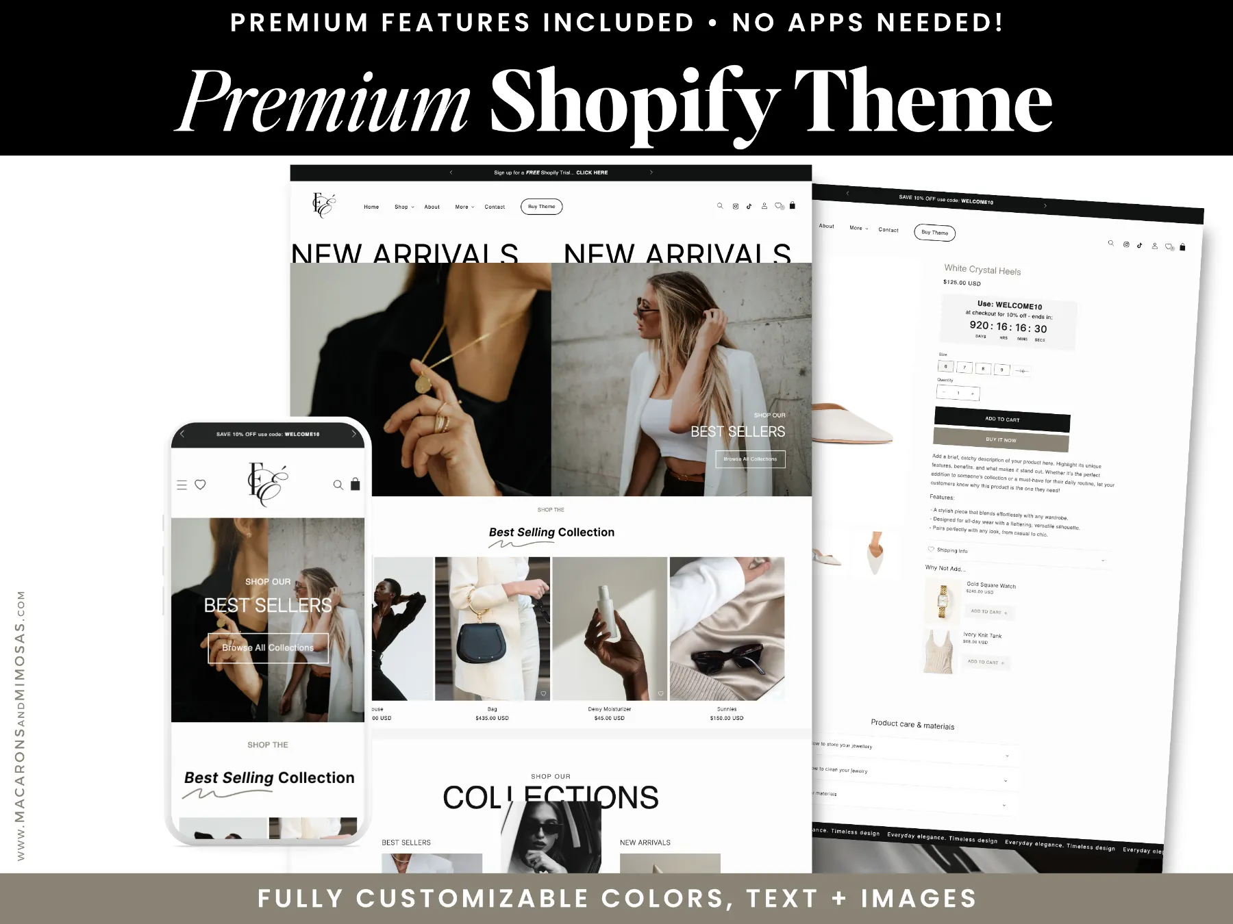 Editorial Shopify theme with built-in mood board – France website design