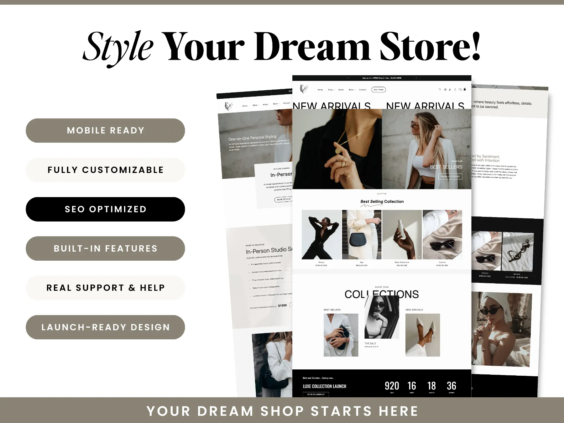 Editorial Shopify theme with built-in mood board – France website design