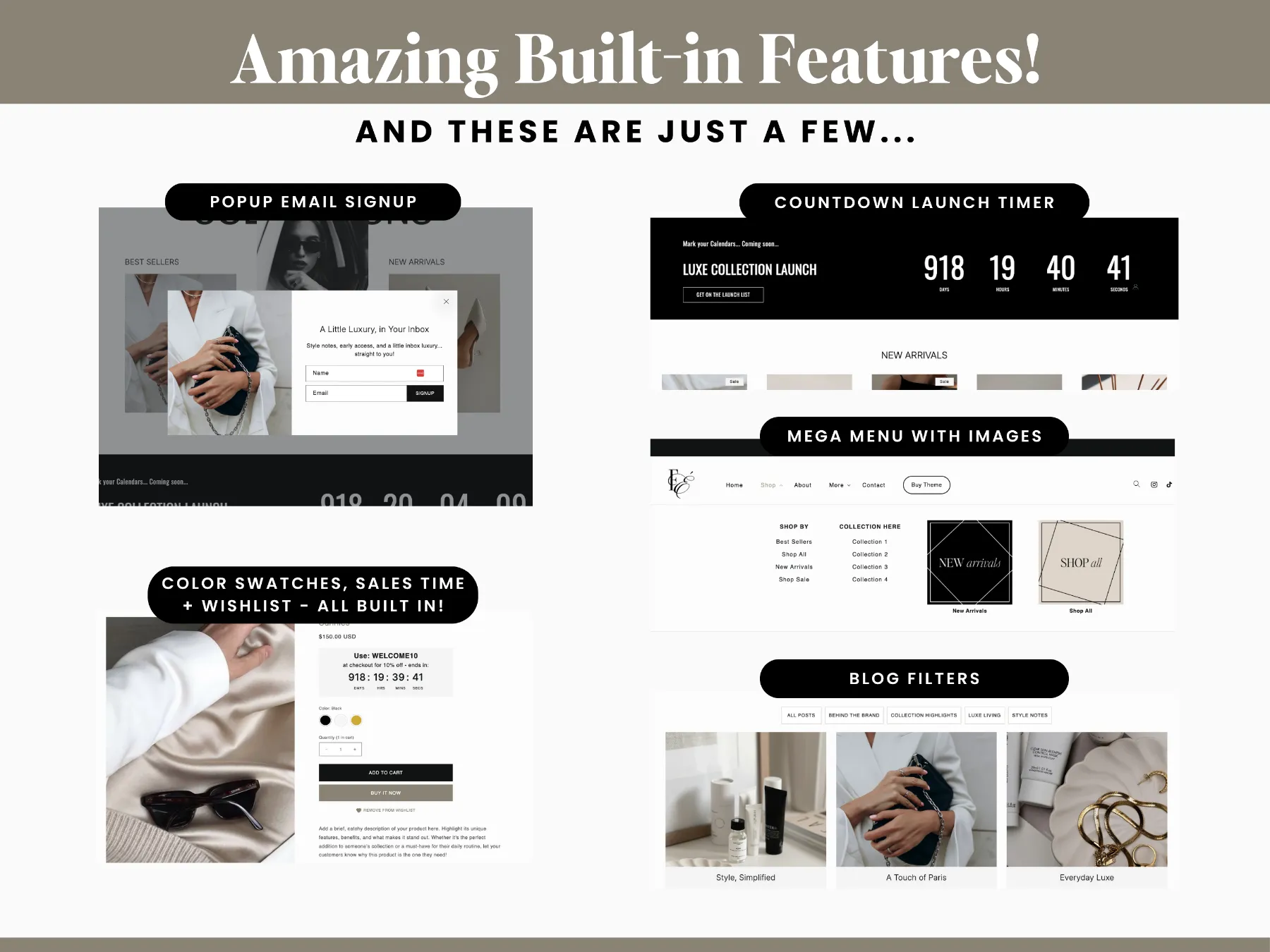 Customizable luxury Shopify theme with drag-and-drop sections – France