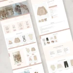 children’s boutique shopify theme homepage with hero banner