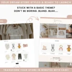 baby boutique website template product grid layout