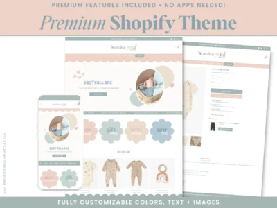 children’s boutique shopify theme homepage with hero banner