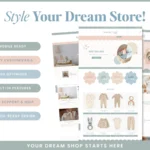 baby boutique website template product grid layout