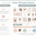baby boutique website template product grid layout