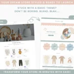 Children's Boutique Website Free Banner Template Set for Shopify
