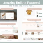 baby boutique website template product grid layout