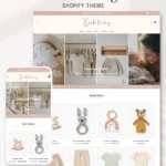 children’s boutique shopify theme homepage with hero banner