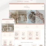 children’s boutique shopify theme homepage with hero banner