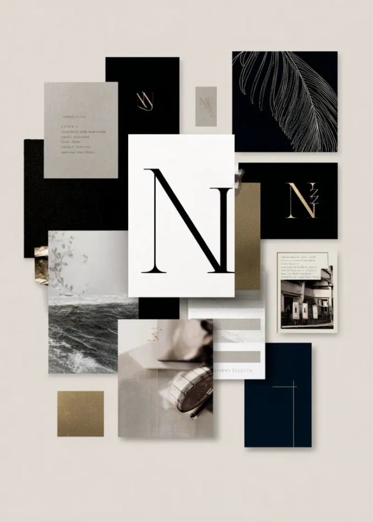 Brand Board for Shopify Logo Design Moodboard