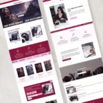 Professional Shopify bookstore website design for romance authors selling books direct, featuring a premium dark mode interface and author branding.