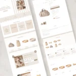 The built-in countdown timer section of an editorial pet store Shopify template, featuring the text 'Indulge a Little. Save a Lot.' with high-end dog accessories and curated product collections.