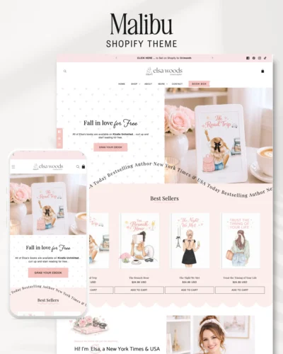 Malibu Author & Book Shopify Theme