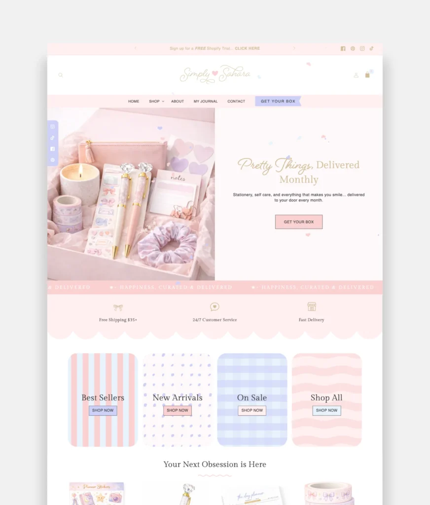 Shopify theme with built-in subscriptions