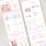 Stationery subscription box Shopify website template - pastel boutique design