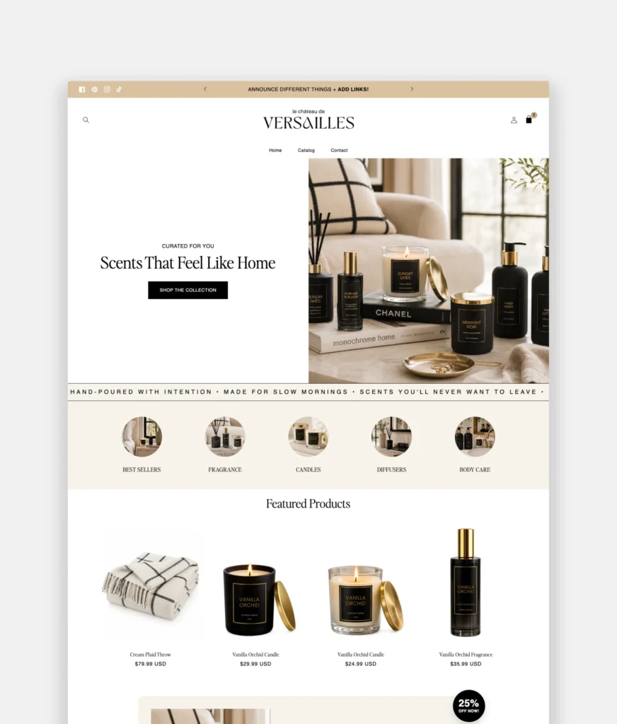 Shopify Theme for Candles, Home Fragrance and Interiors