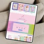 Pastel Shopify theme product page with custom font upload