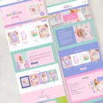 Cute pastel Shopify theme homepage for small business