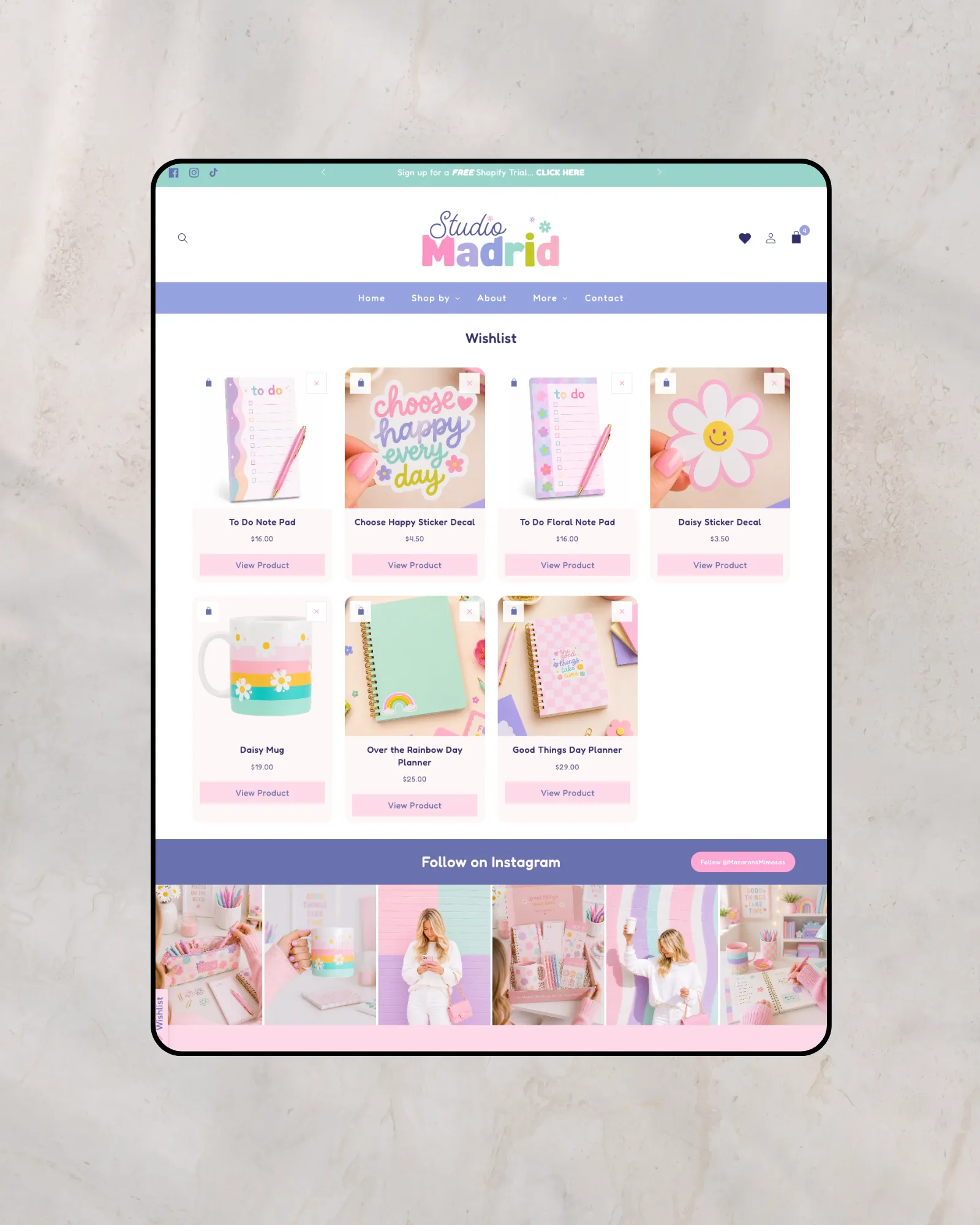 Cute scalloped Shopify theme for stationery and planner shops